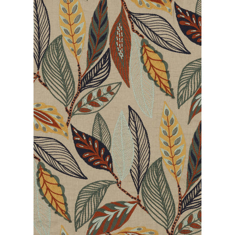 Mulberry FOREST LEAVES INDIGO/TEAL Fabric