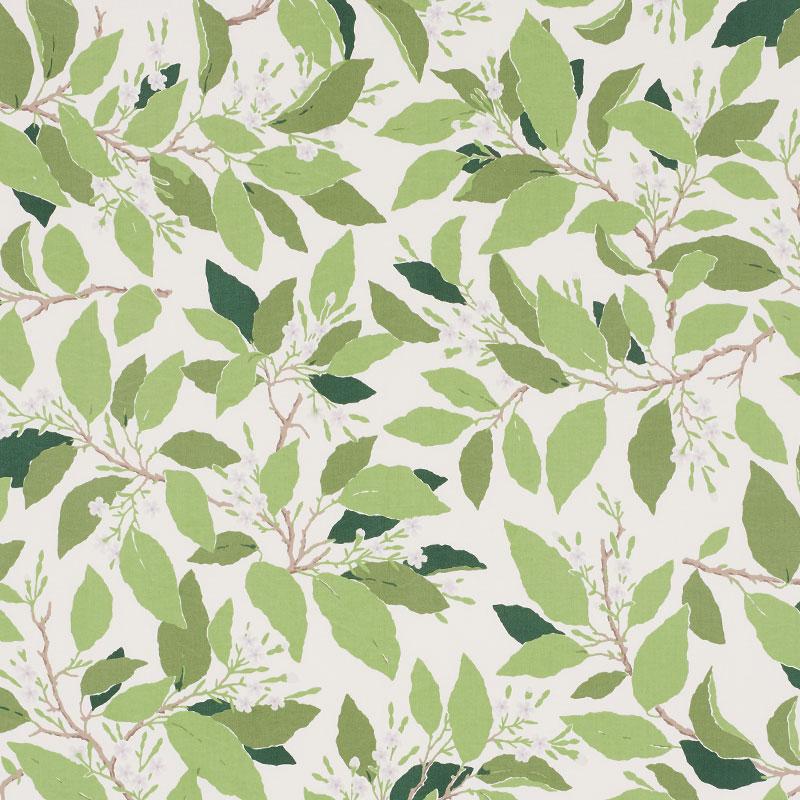 Schumacher Dogwood Leaf Ivory Fabric