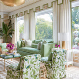 Schumacher Dogwood Leaf Ivory Fabric