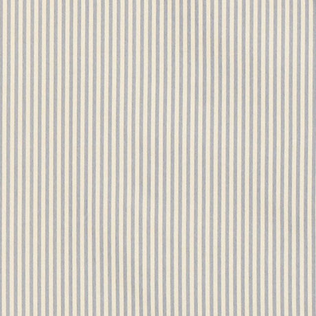 Schumacher Charee Silk Stripe Blue And White Fabric