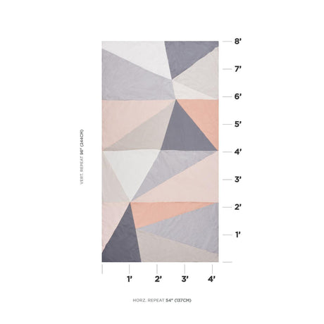 Schumacher Cubist Silk Panel Blush Fabric