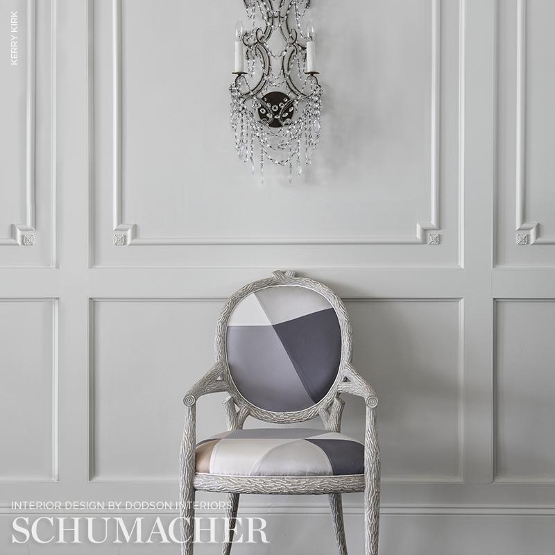 Schumacher Cubist Silk Panel Blush Fabric