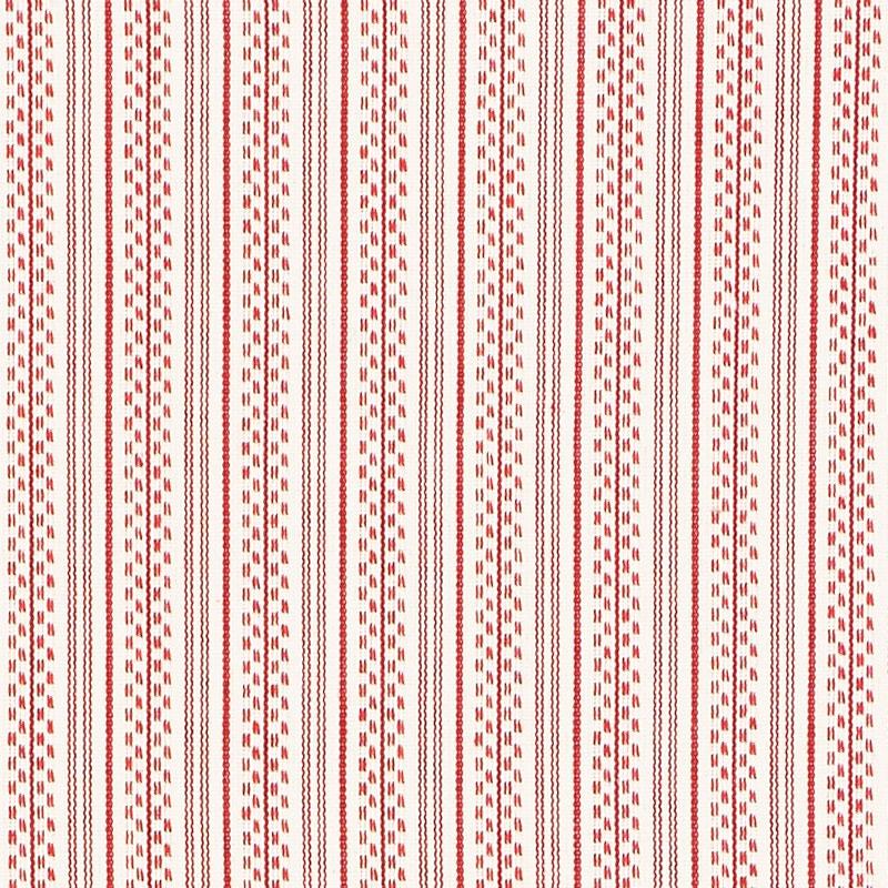 Schumacher Jack Stripe Red Fabric