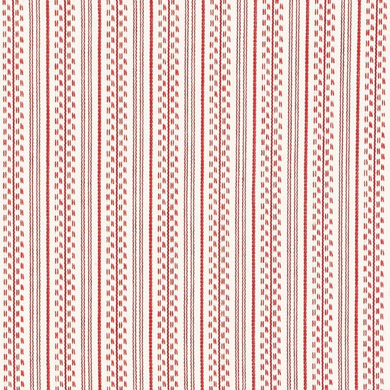 Schumacher Jack Stripe Red Fabric