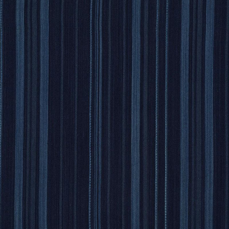 Schumacher Cajamarca Stripe Indigo Fabric