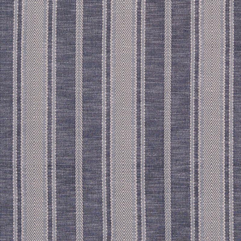 Schumacher Zina Stripe Blue Fabric