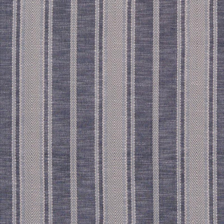 Schumacher Zina Stripe Blue Fabric