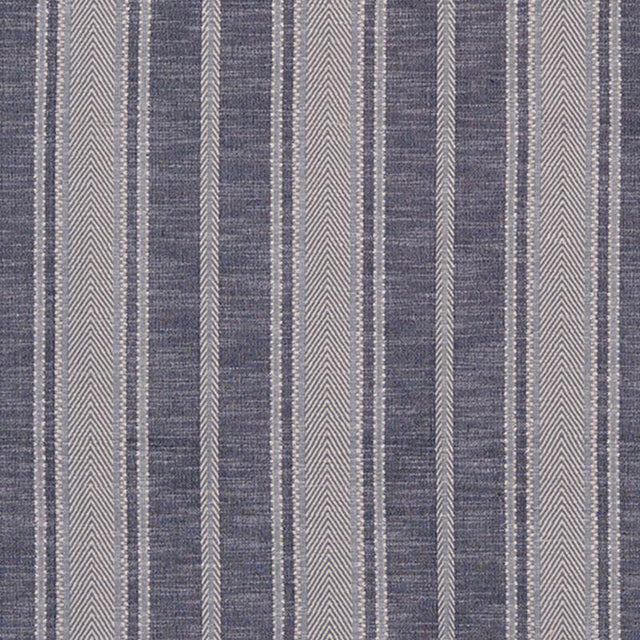 Schumacher Zina Stripe Blue Fabric