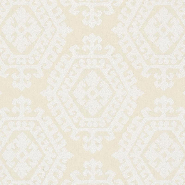 Schumacher Omar Embroidery Ivory Fabric