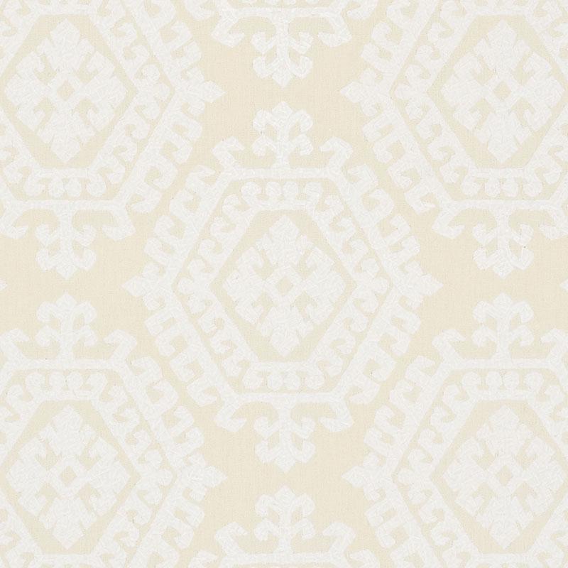 Schumacher Omar Embroidery Ivory Fabric