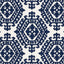 Schumacher Omar Embroidery Navy Fabric