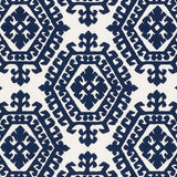 Schumacher Omar Embroidery Navy Fabric