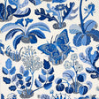 Schumacher Exotic Butterfly Marine Wallpaper