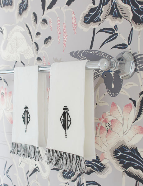 Schumacher Lotus Garden Lilac Wallpaper