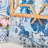 Schumacher Pearl River Blues Wallpaper