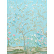Schumacher Madame De Pompadour Panel Set Aqua Wallpaper