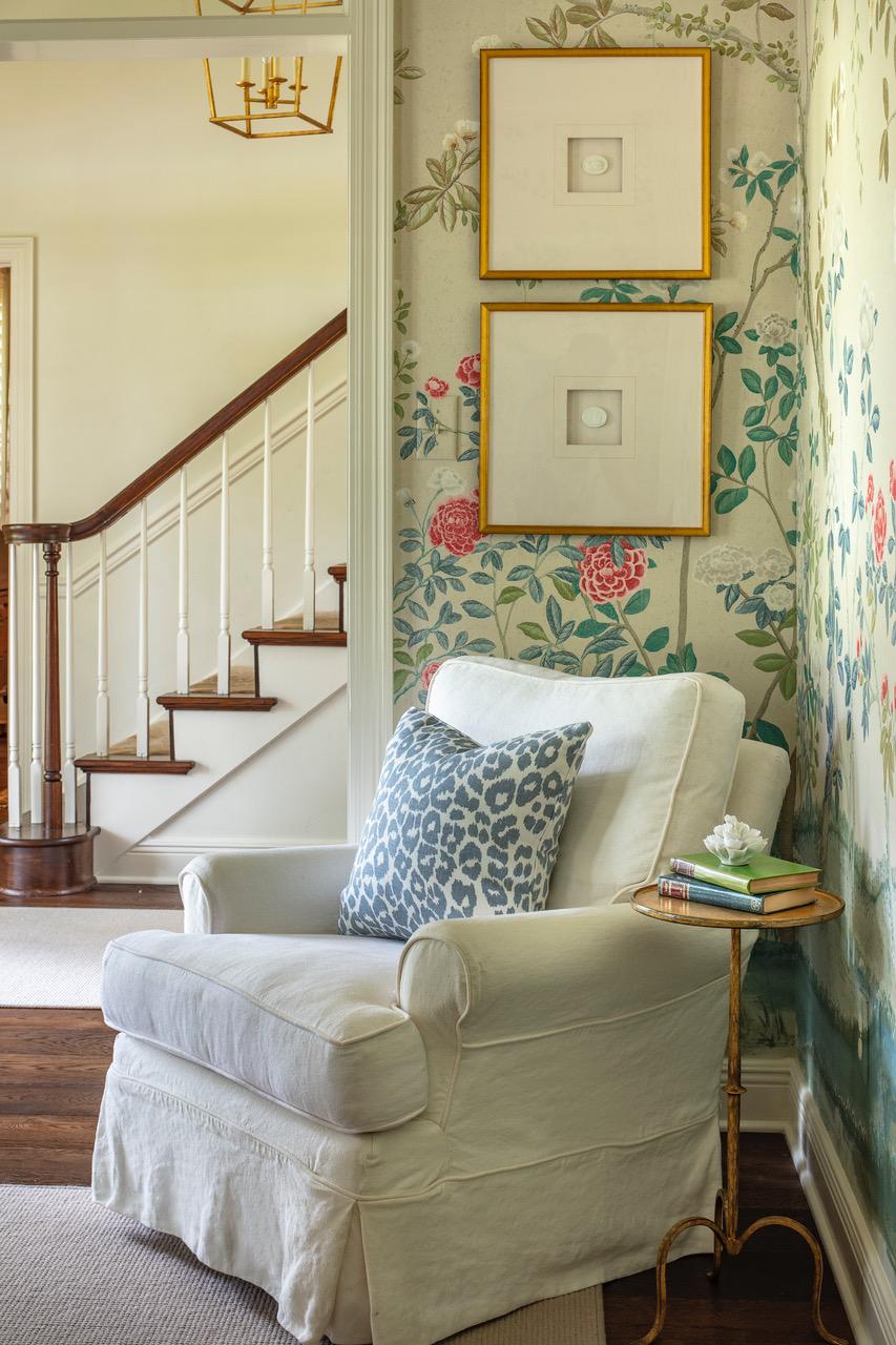 Schumacher Madame De Pompadour Panel Set Alabaster Wallpaper