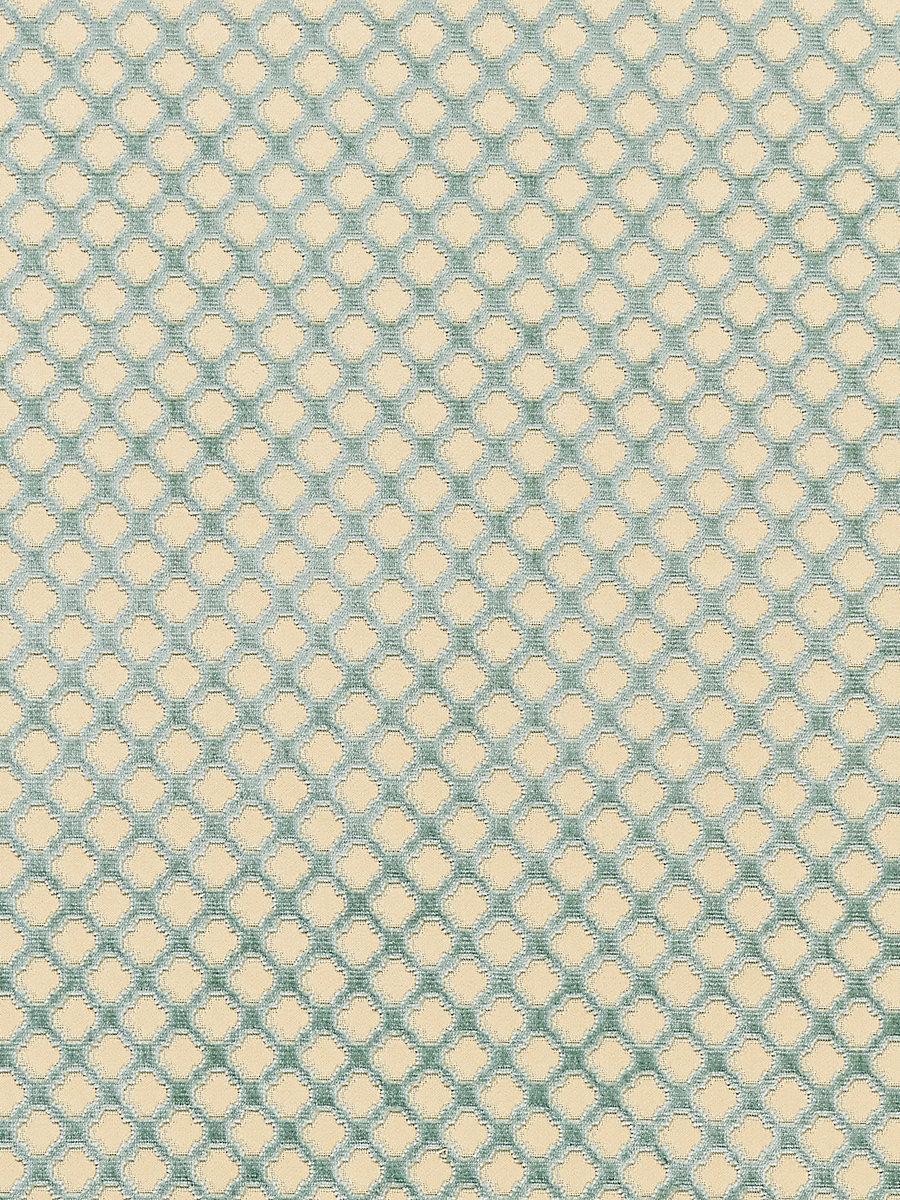 Scalamandre Pomfret | Silk Blue On Beige Fabric