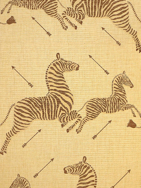 Scalamandre Zebras | Paperweave Natural Wallpaper