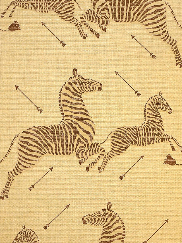 Scalamandre Zebras | Paperweave Natural Wallpaper