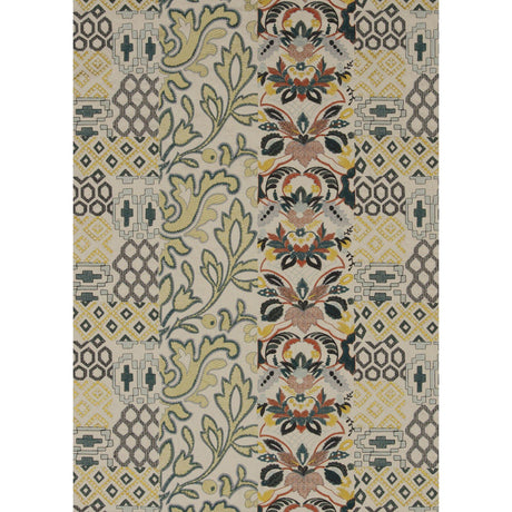 G P & J Baker QUEEN'S SAMPLER AMBER/EMERALD Fabric