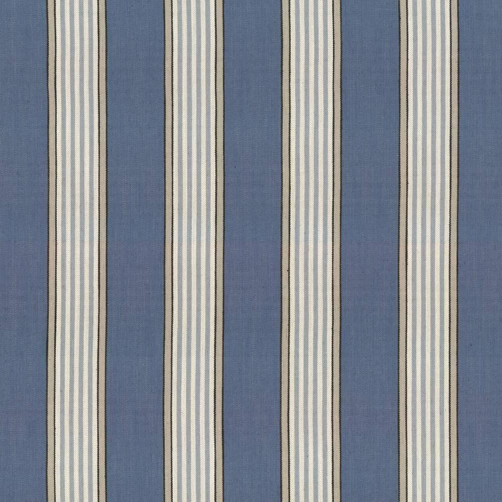 Kasmir Carnegie Stripe Indigo Fabric
