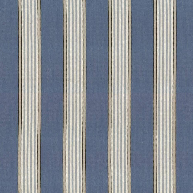 Kasmir Carnegie Stripe Indigo Fabric