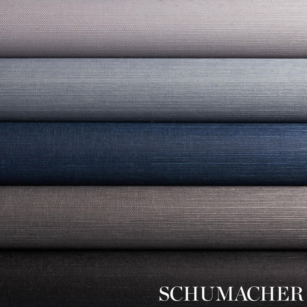 Schumacher Haruki Sisal Charcoal Wallpaper