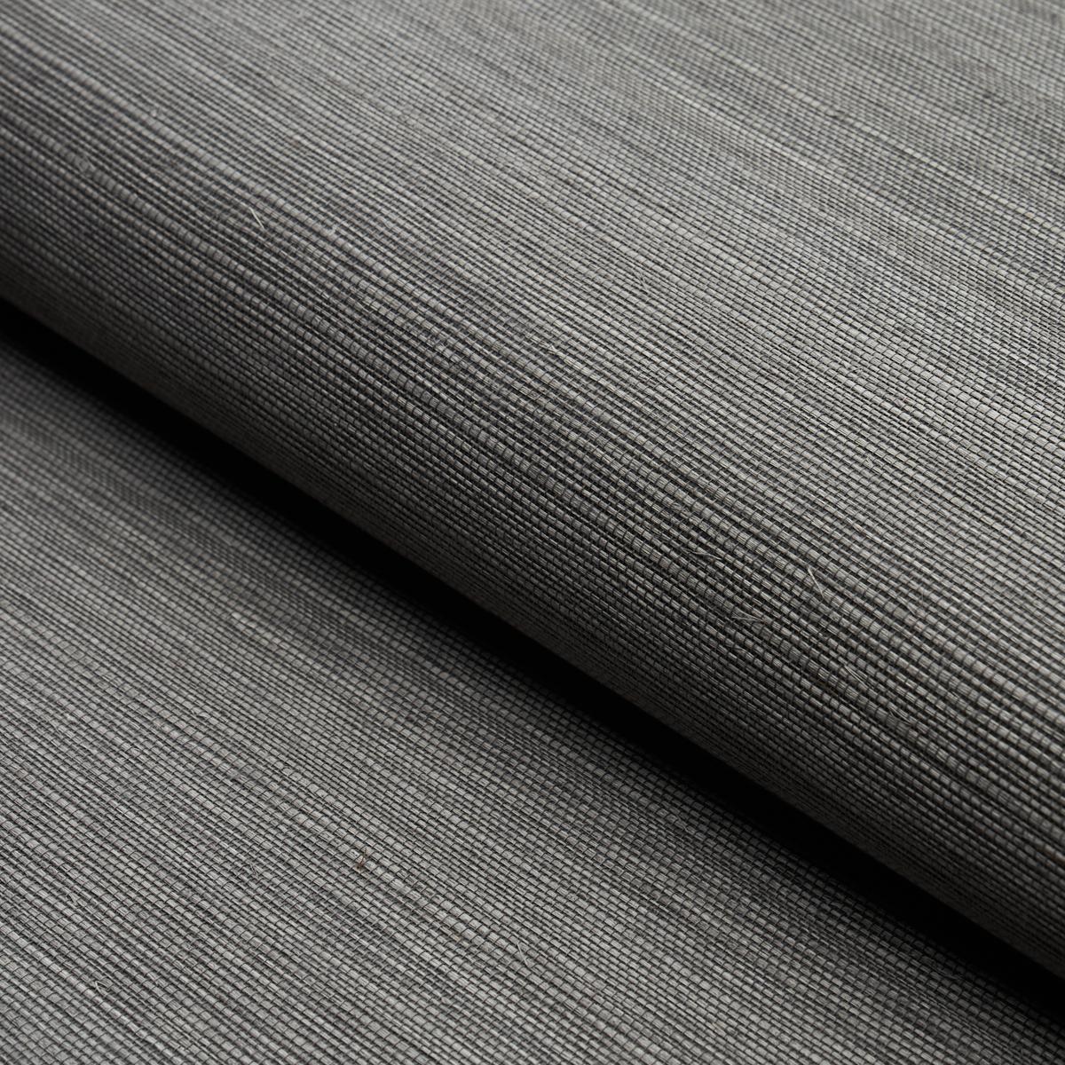 Schumacher Haruki Sisal Charcoal Wallpaper