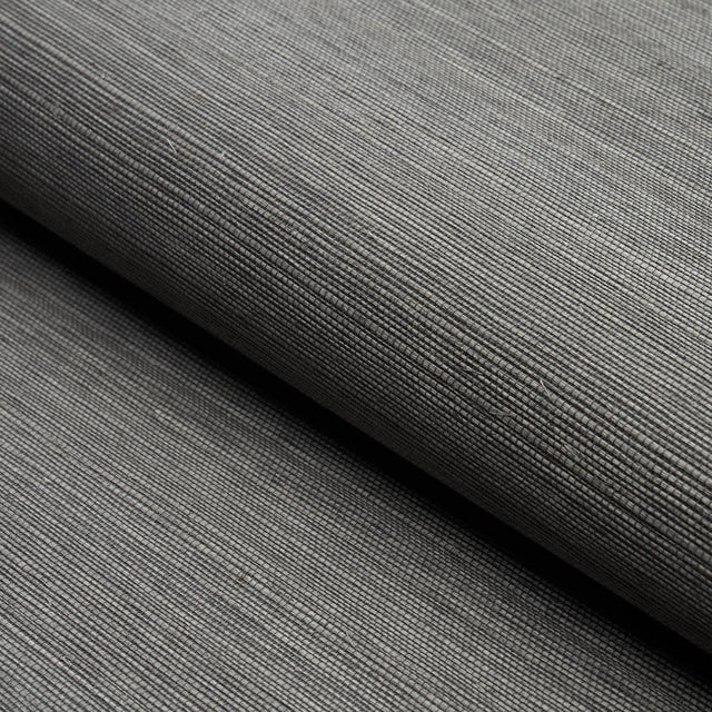 Schumacher Haruki Sisal Charcoal Wallpaper