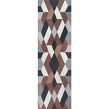 Schumacher Deco Diamonds Panel Carbon Wallpaper