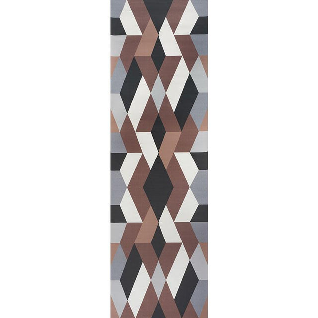 Schumacher Deco Diamonds Panel Carbon Wallpaper