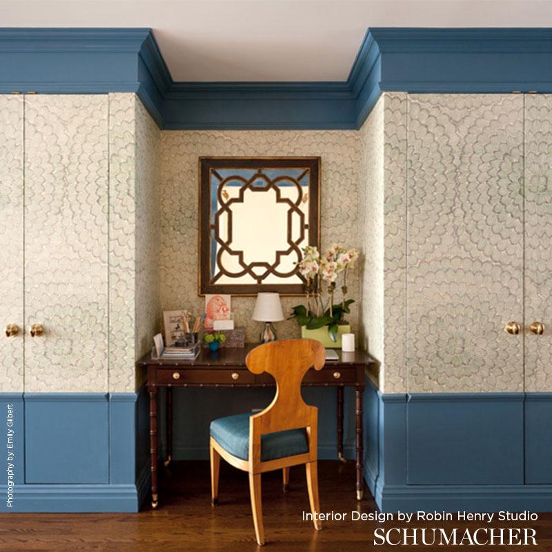 Schumacher Feather Bloom Sisal Emerald & Ore Wallpaper – DecoratorsBest