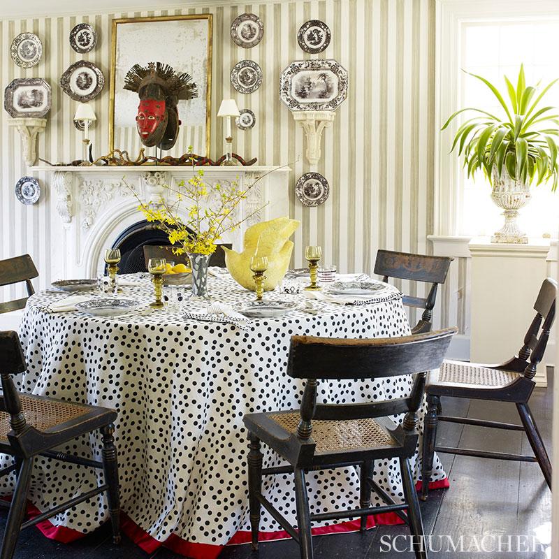 Schumacher Roxy Black Fabric