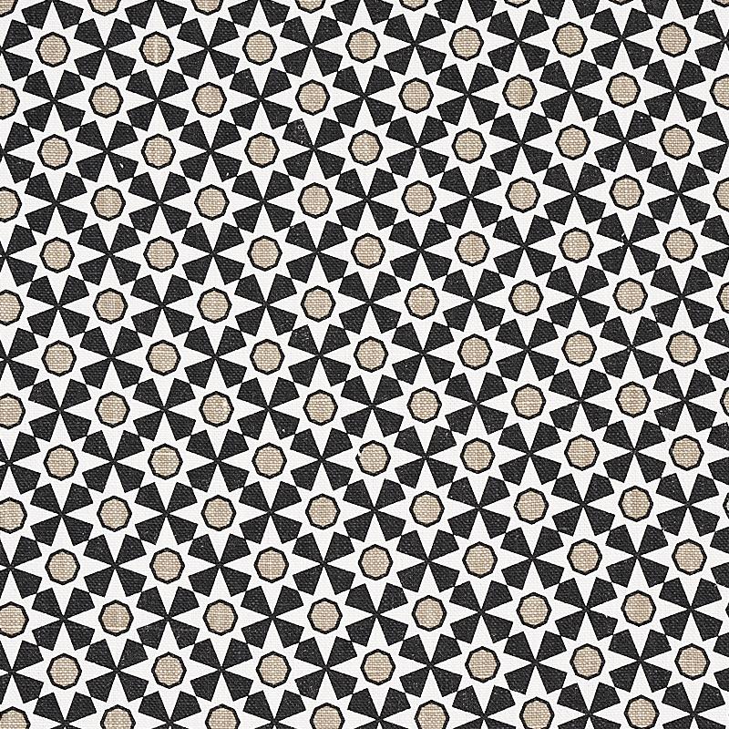 Schumacher Serendipity Black & Taupe Fabric