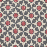 Schumacher Serendipity Slate & Rouge Fabric