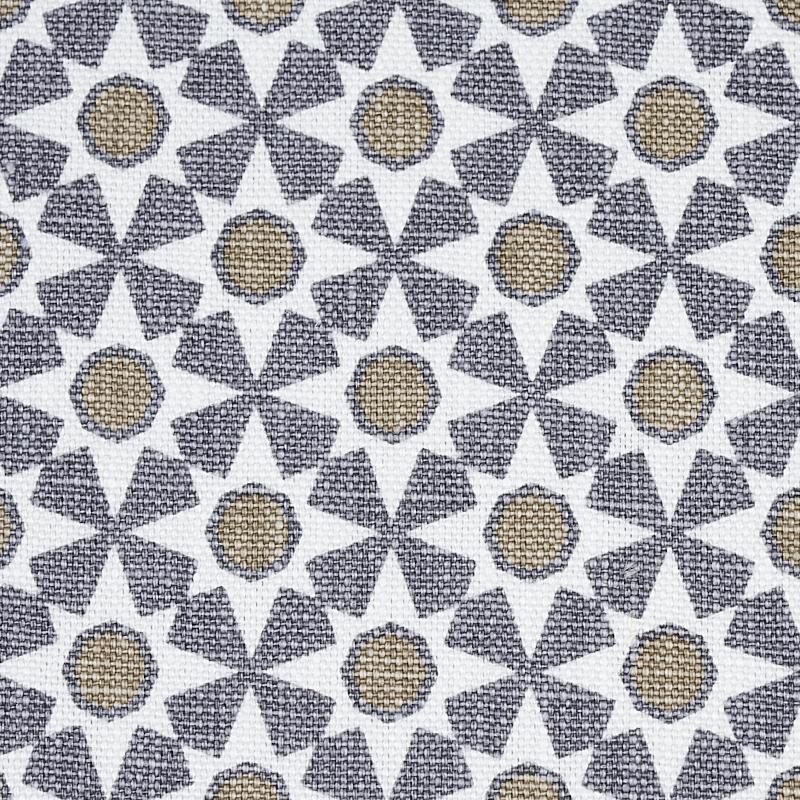 Schumacher Serendipity Smoke & Taupe Fabric