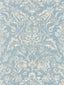 Scalamandre Mansfield Damask Print Bluestone & Silver Fabric
