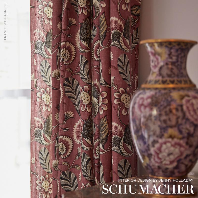 Schumacher Ursula Mulberry Fabric