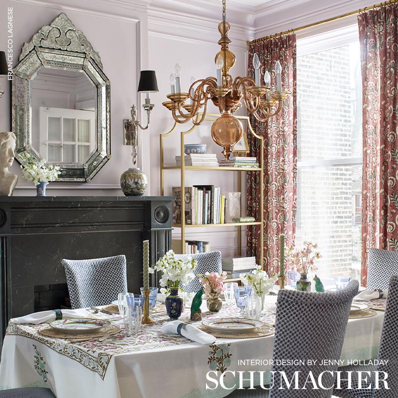 Schumacher Ursula Mulberry Fabric