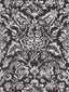 Scalamandre Mansfield Damask Print Graphite & Silver Fabric
