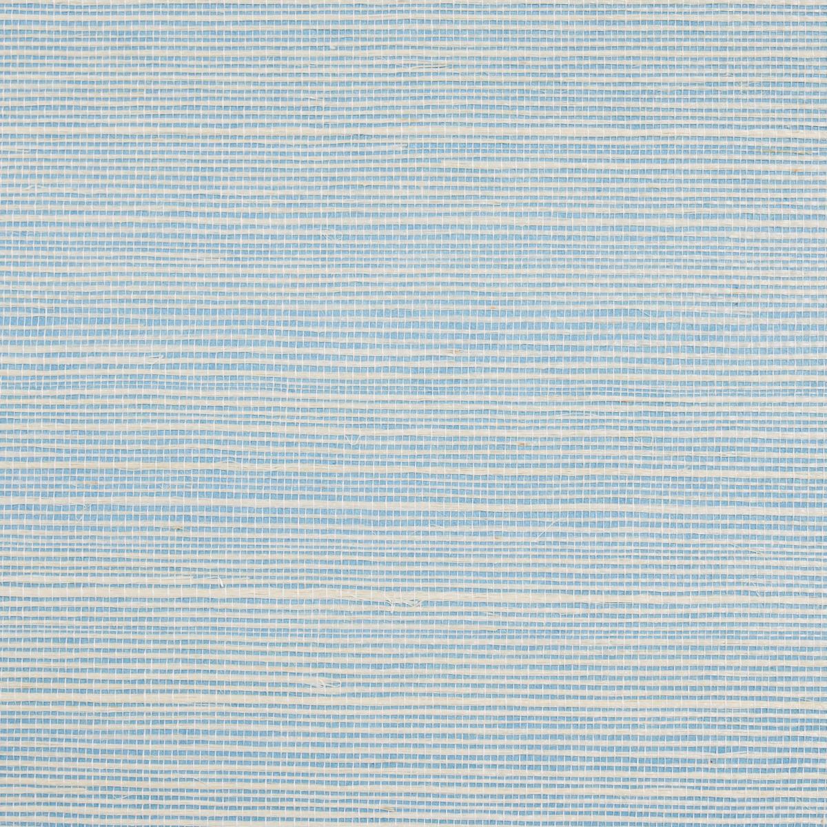 Schumacher Haiku Sisal Cerulean Wallpaper