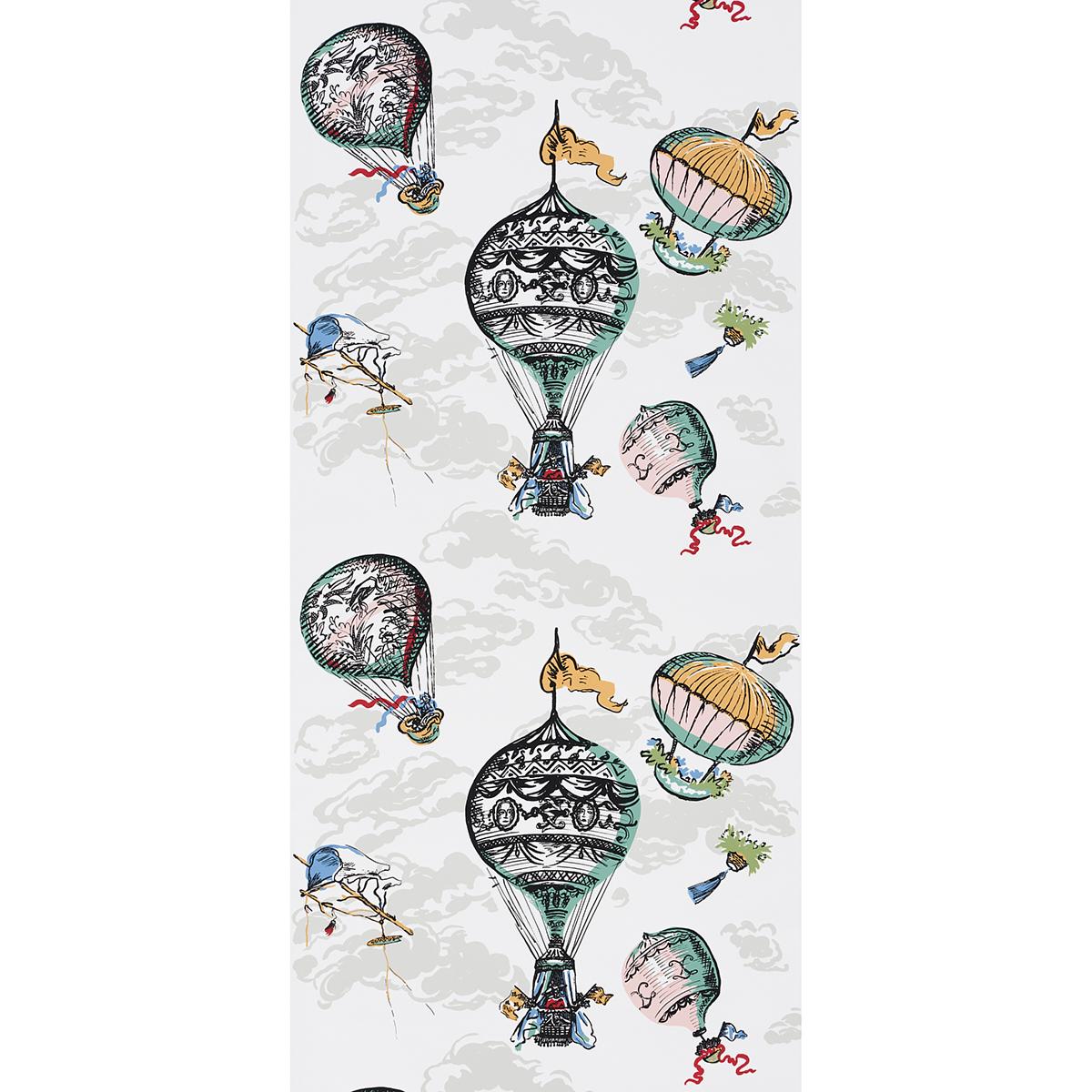 Schumacher Balloons Multi Wallpaper