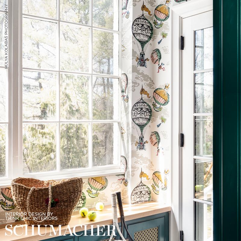 Schumacher Balloons Multi Wallpaper