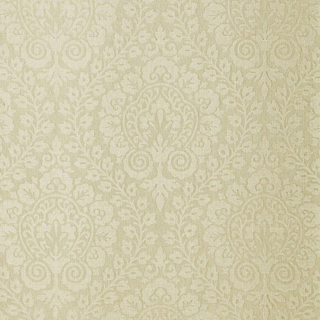 Schumacher Amalfi Damask Indoor/Outdoor Greige Fabric