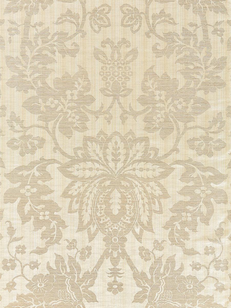 Scalamandre Metalline Damask Champagne Fabric