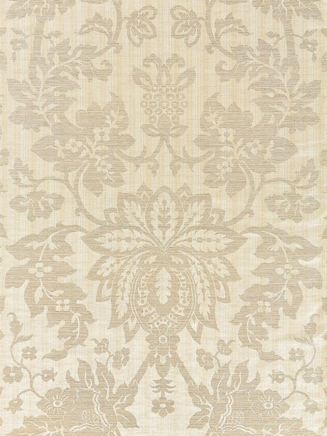 Scalamandre Metalline Damask Champagne Fabric