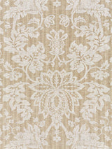 Scalamandre Metalline Damask Flax Fabric