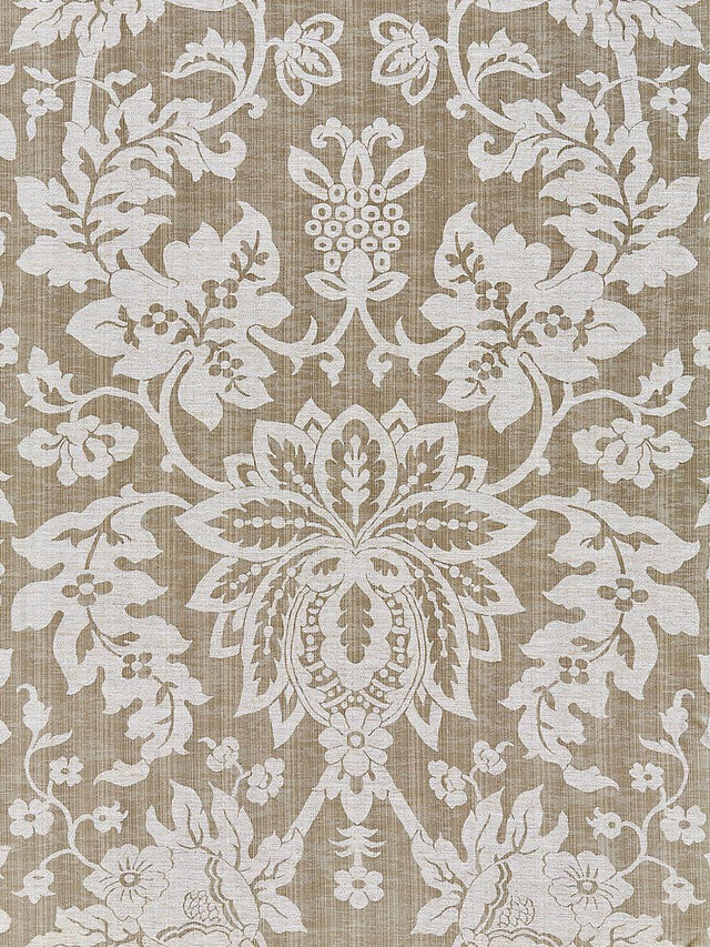Scalamandre Metalline Damask Smoke Fabric