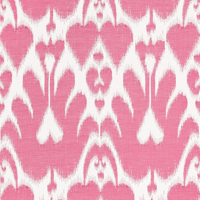 Schumacher Lela Cotton Ikat Berry Fabric